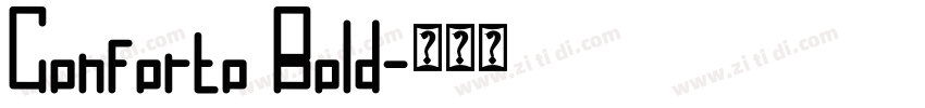 Conforto Bold字体转换